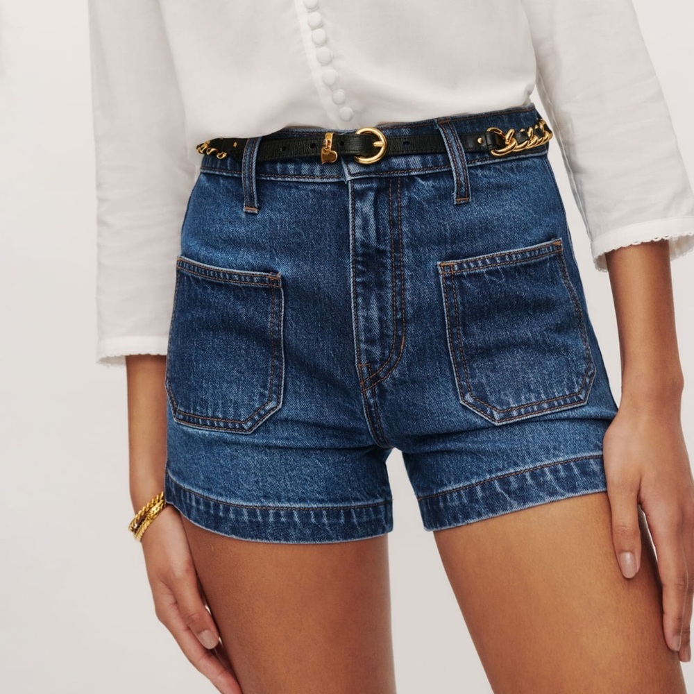 Reformation Alyssa High Rise Jean Shorts